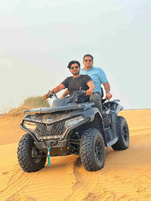 Quad biking adventure on Jaisalmer sand dunes – off-road desert experience